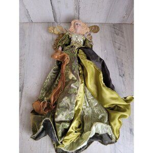 Large angel green dress hanging religious Xmas wing